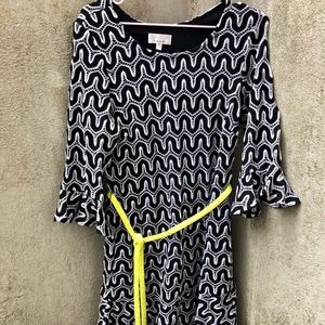 Signature by Robbie Bee Black/White Textured Dress